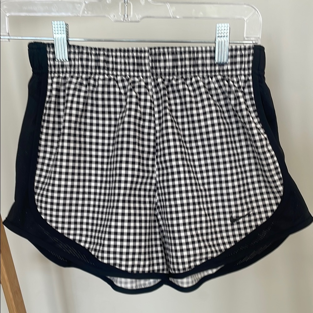 Black and White Checkered Women's Shorts